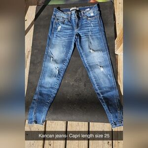 Women's Blue Distressed Jeans